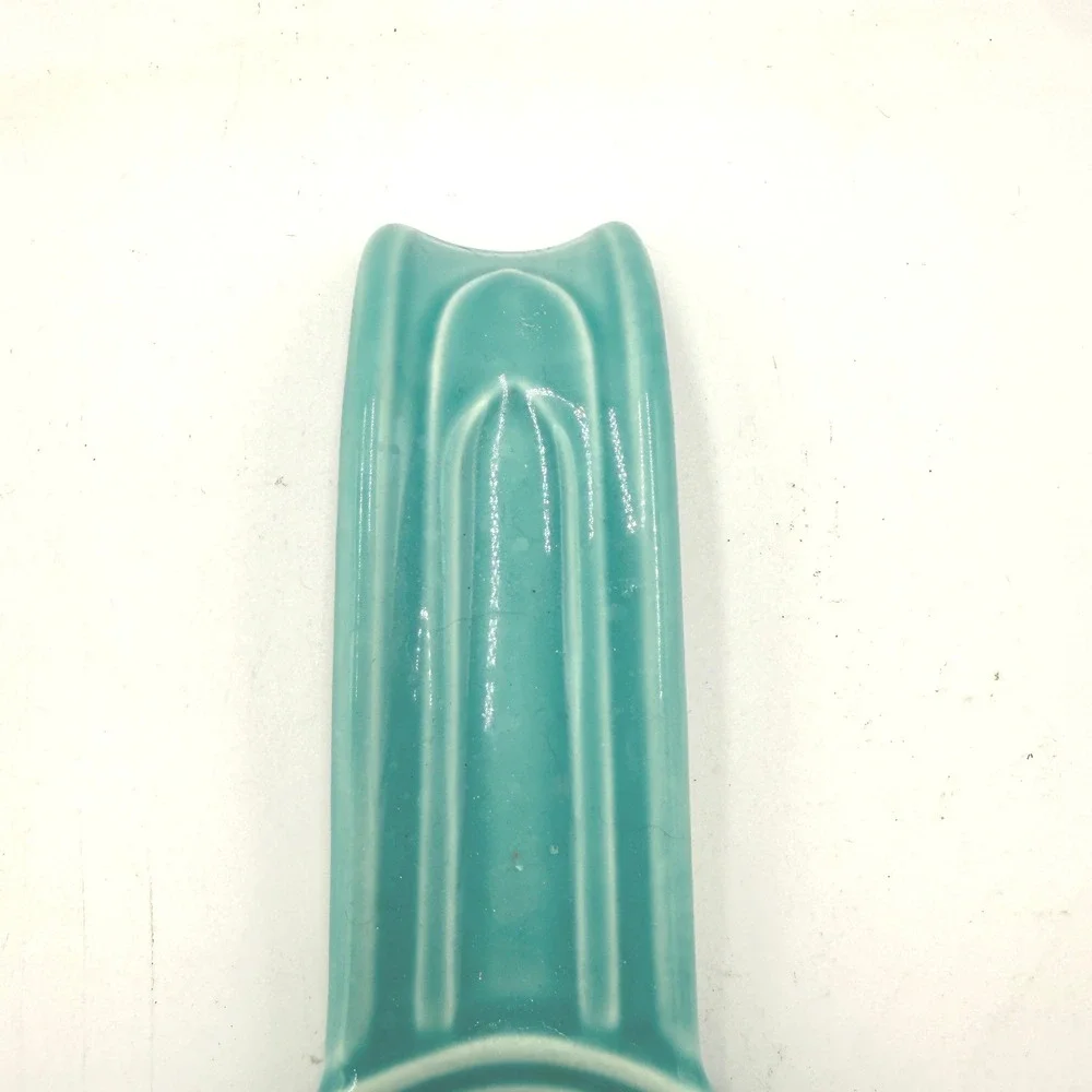 Fiesta Spoon Rest Turquoise Ceramic Kitchen Tool Teal Blue USA Made U58